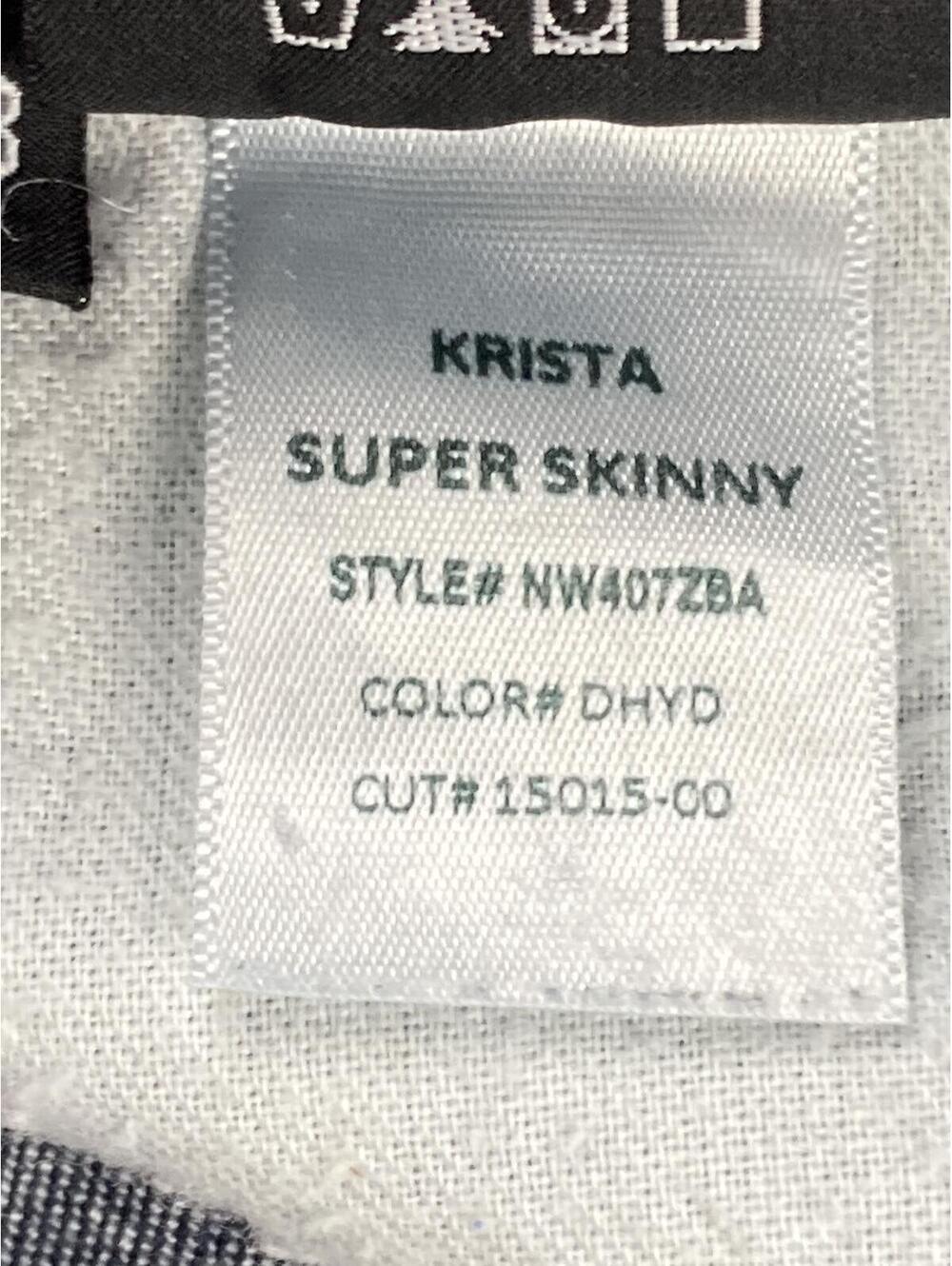 Hudson Krista Super Skinny Jeans Womens Distressed Blue Crop Ankle Stretch Sz 28 - Picture 6 of 10